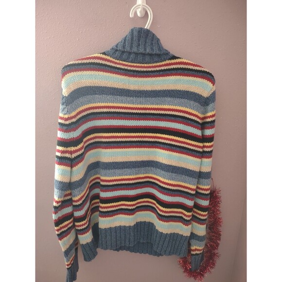 Vintage Liz Claiborne Women Large Ugly Christmas Sweater Tinsel Ornaments - Picture 9 of 15